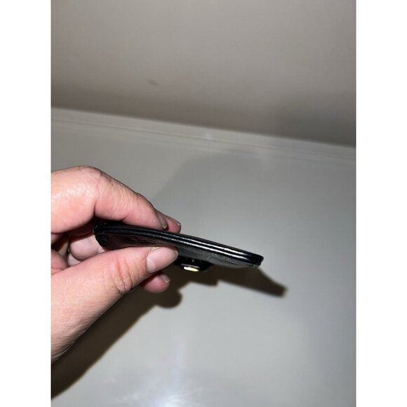 LODIS Black Leather Change ID Credit Cards Holder 7.5" X 3" - Picture 6 of 10